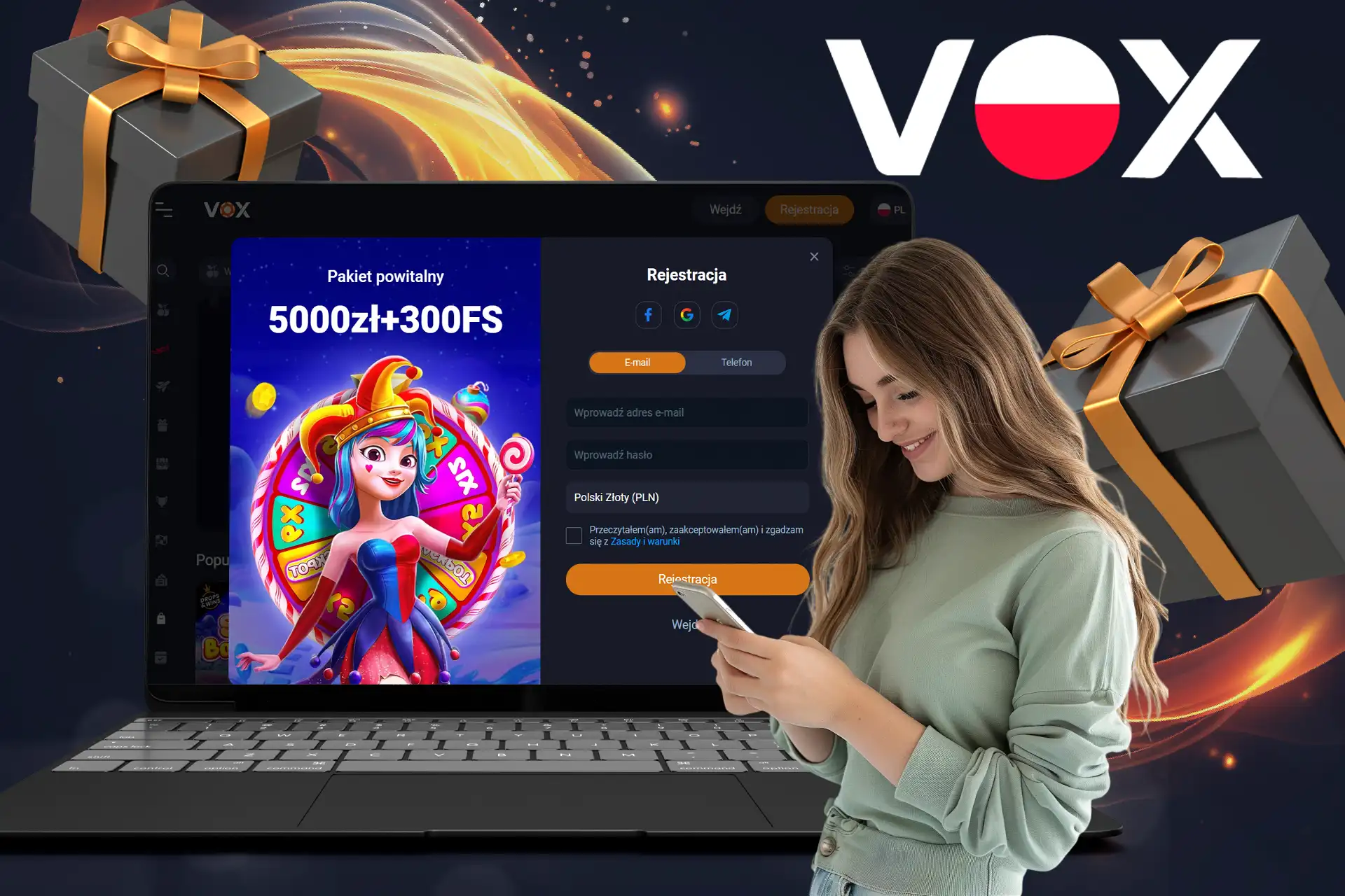 Zdobywanie bonusów w Vox Casino jest dostępne dla każdego gracza